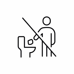 do not throw trash in the closet icon