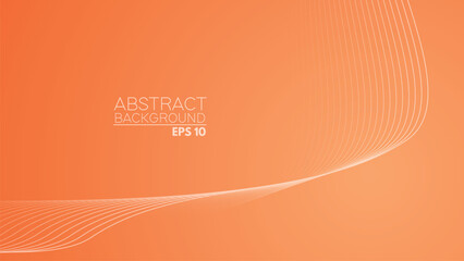 orange abstract background with curve line
