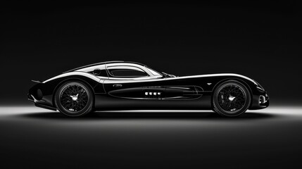 The black supercar is sleek and powerful.