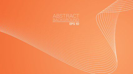 orange abstract background with curve line
