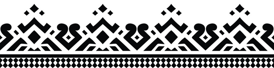 Ethnic border ornament pattern. Geometric oriental seamless pattern. Vintage element vector illustration. Baroque Floral Aztec tribal. Design for frame, textile, fabric, clothing, carpet, background.