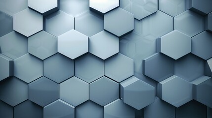 Naklejka premium An elegant digital hexagon abstract background with hexagons arranged in a honeycomb pattern. 