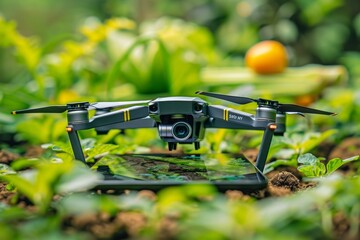 Precision agritech techniques in vector pesticide spraying using advanced sensors for illustration smart agriculture and optimized irrigation.