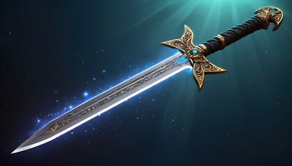 A mystical sword forged from the heart of a fallen upscaled_5