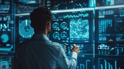 Business Intelligence concept - data analysis