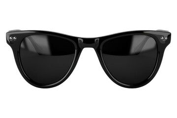 Black sun glasses isolated on transparent background