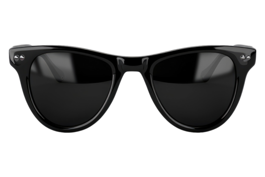 Black sun glasses isolated on transparent background