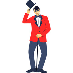 Showman Flat Illustration