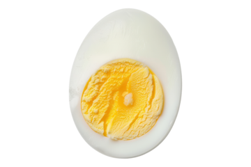 Boiled egg isolated on transparent background