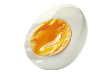 Boiled egg isolated on transparent background
