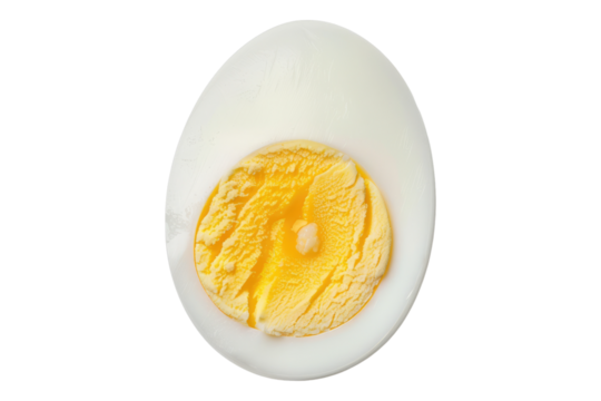 Boiled egg isolated on transparent background