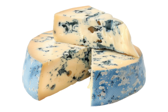 Cheese that in a blue color isolated on transparent background - Powered by Adobe