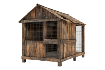 Chicken coop isolated on transparent background