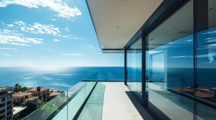 a view from the balcony of  high rise storey luxury Penthouse