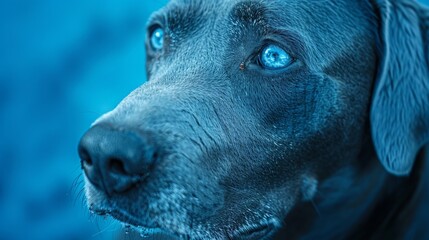 A whimsical blend of Dadaist art, rationalist philosophy, exotic animals, Escondidinho cuisine, and dog training in vibrant blue tones.