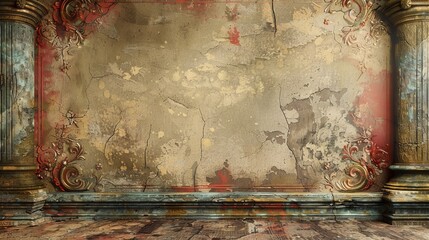 Vintage and Retro Backgrounds Timeless Appeal: A 3D illustration of timeless appeal in vintage and retro backgrounds