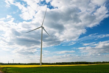 Green energy of wind turbines