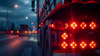 Glowing Red Brake Lights: Symbol of Safety and Control on the Road