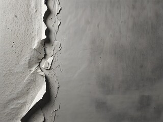 Ripped paper, white and light grey, torn texture, generative AI
