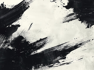 Black and white abstract painting.