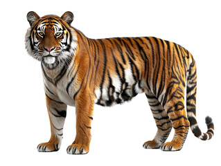 Obraz premium The Asia tiger animal, standing, PNG.