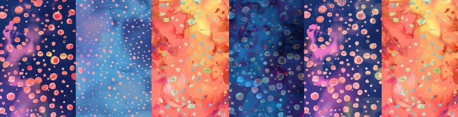 Patterns Inspired By Summer Twilight. With Copy Space, Abstract Background