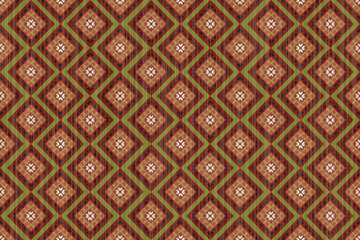 Navajo tribal vector seamless pattern. Native American ornament. Ethnic South Western decor style. Ikat Boho geometric ornament. Vector seamless pattern. Mexican blanket, rug. Woven carpet