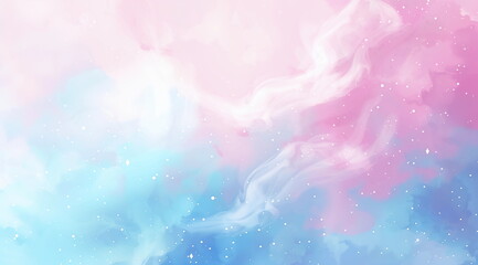 Pastel Abstract Vector Background with Watercolor, Smoke, and Glitter Effect.Light pink blue pastel watercolor background