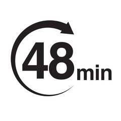 48 minute arrow timer icon vector illustration eps