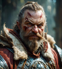 Dynamic DND Character Portrait of Female Ranger Dwarf Gen AI