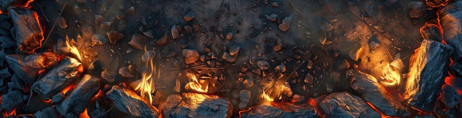 Bold Summer Campfire Patterns. With Copy Space, Abstract Background