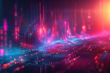 Obraz premium stock market on trading graph in futuristic concept