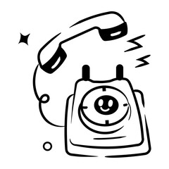 Get your hands on telephone doodle icon 