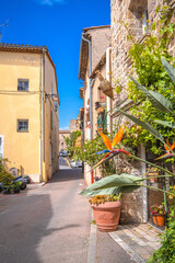 Town of Frejus colorful street architecture view