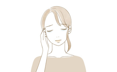 寝不足に悩む女性