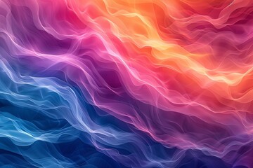 Obraz premium Vibrant abstract background with swirling colorful waves in shades of blue, purple, and orange. Ideal for creative designs and digital art projects.