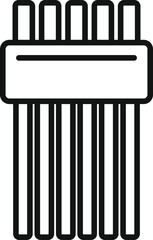 Vector illustration of a stylized french fries box in a bold line art style