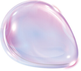 Obraz premium 3d pink soap ball Realistic rainbow water bubble