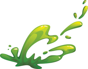 Green slime drip Liquid Halloween mucus splat