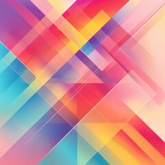 Abstract gradient poster background with vibrant 3D geometric prism shapes, perfect for a minimalist style cover template for social media.