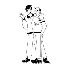 A captivating glyph illustration of grandfather love 