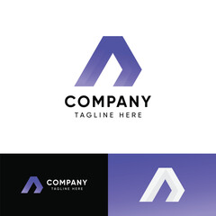  letter A logo design.