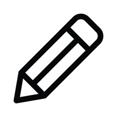 Pencil vector icon isolated on white background