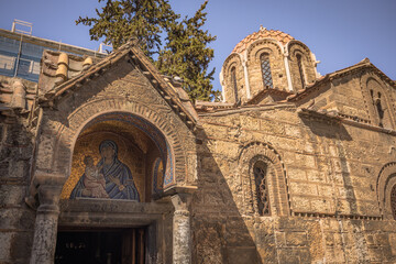 Athens, Greece, May 3rd 2024: Greek Orthodox Church in the center of Athens, Greece
