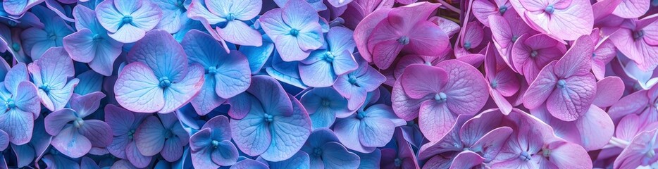 Abstract Summer Hydrangea Patterns. With Copy Space, Abstract Background