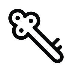 A trendy icon of private key, protection key vector design