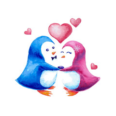 Penguin gives a pebble