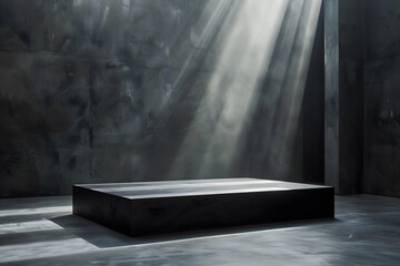 Matte Black Podium: A Dramatic Display