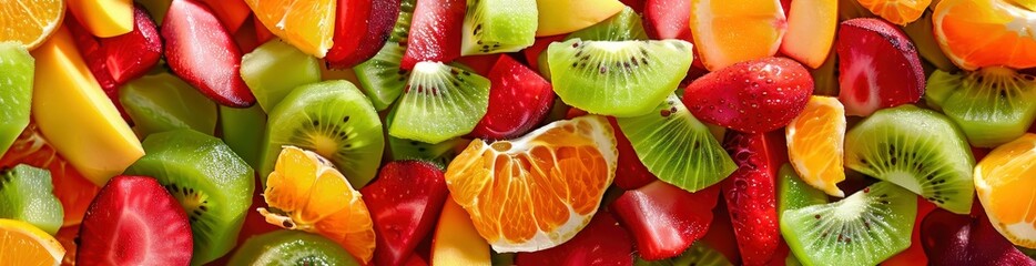 Abstract Summer Fruit Salad Pattern. With Copy Space, Abstract Background