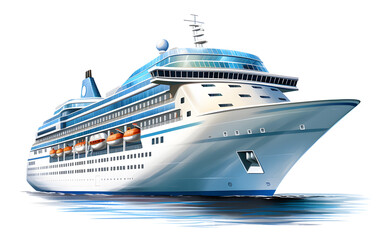 Fototapeta premium Ship png cruise ship png ship in the water png luxurious ship png vessel steamer ship transparent background